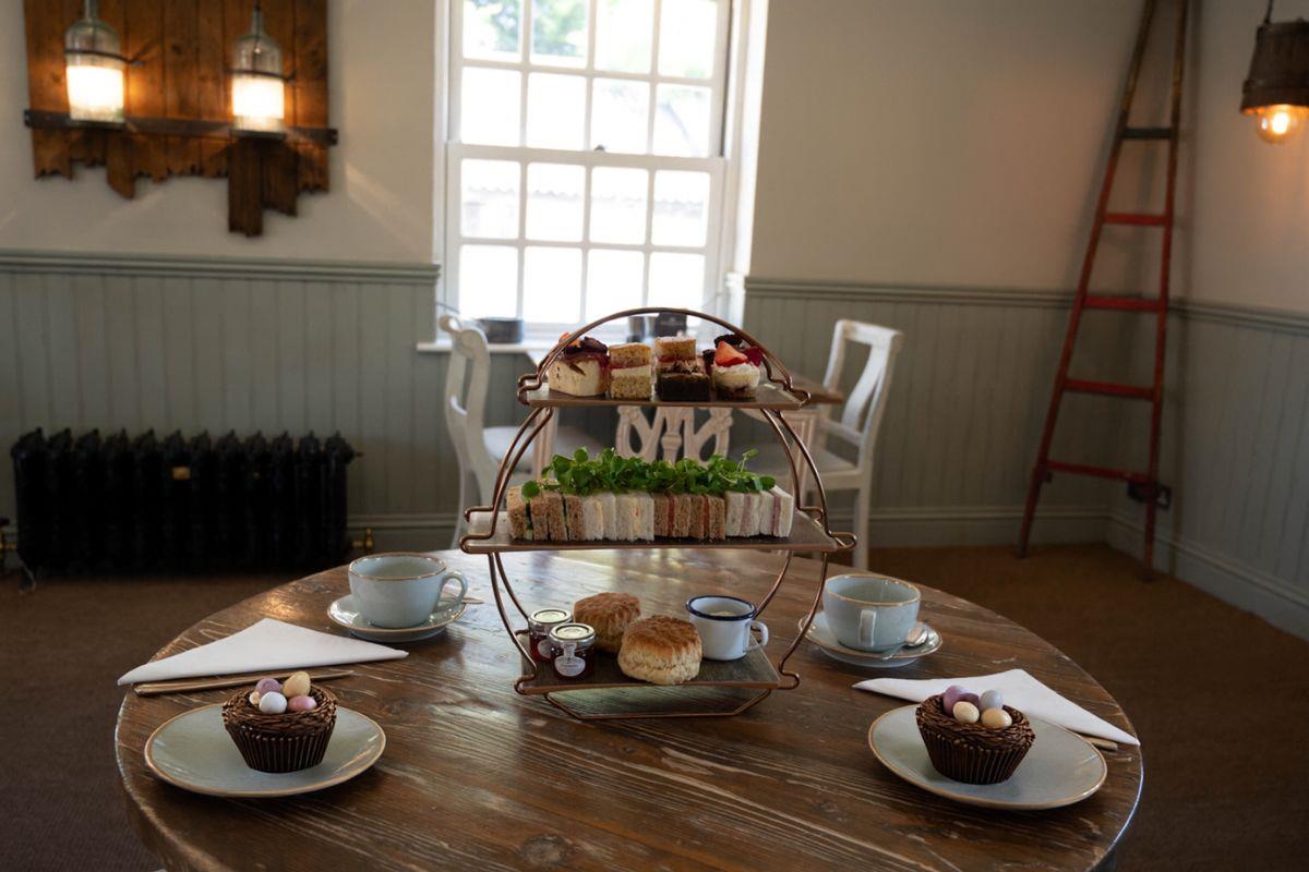 Afternoon Tea with easter themed cupcakes