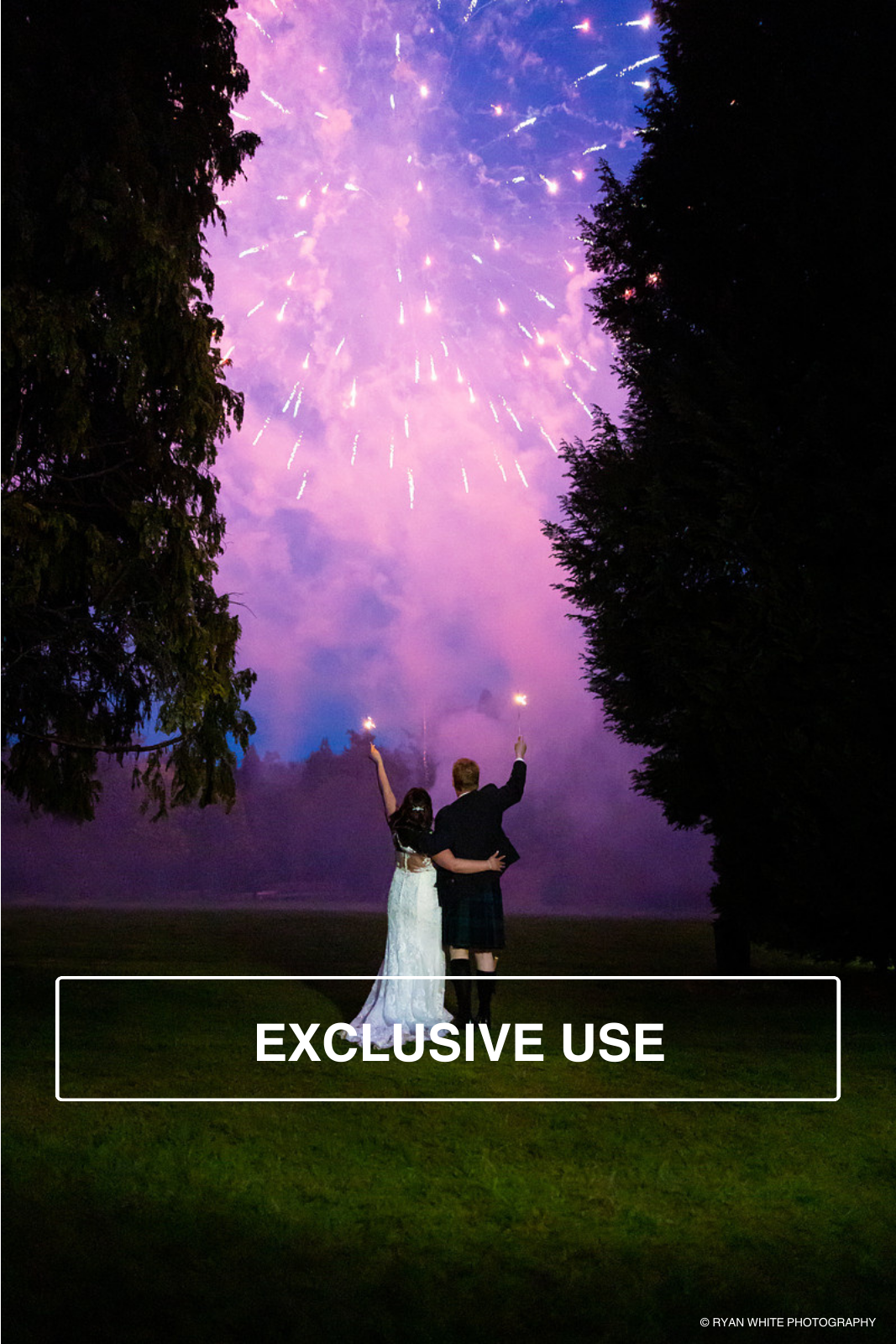 Fireworks in the sky at Melville Castle