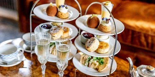 Champagne afternoon tea