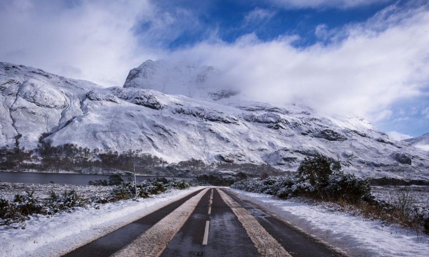 Snowy roads of the West Highlands