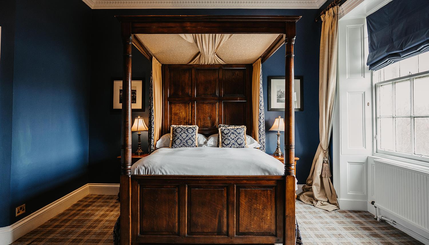 Four poster bed in our castle suite. Photo credit: Willow & Wilde.
