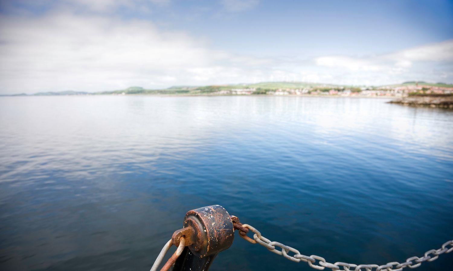 Looking out to sea from the sea wall of Ardrossan Harbour