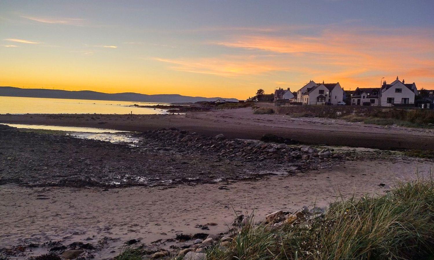 Beach on the Isle of Arran at sunset