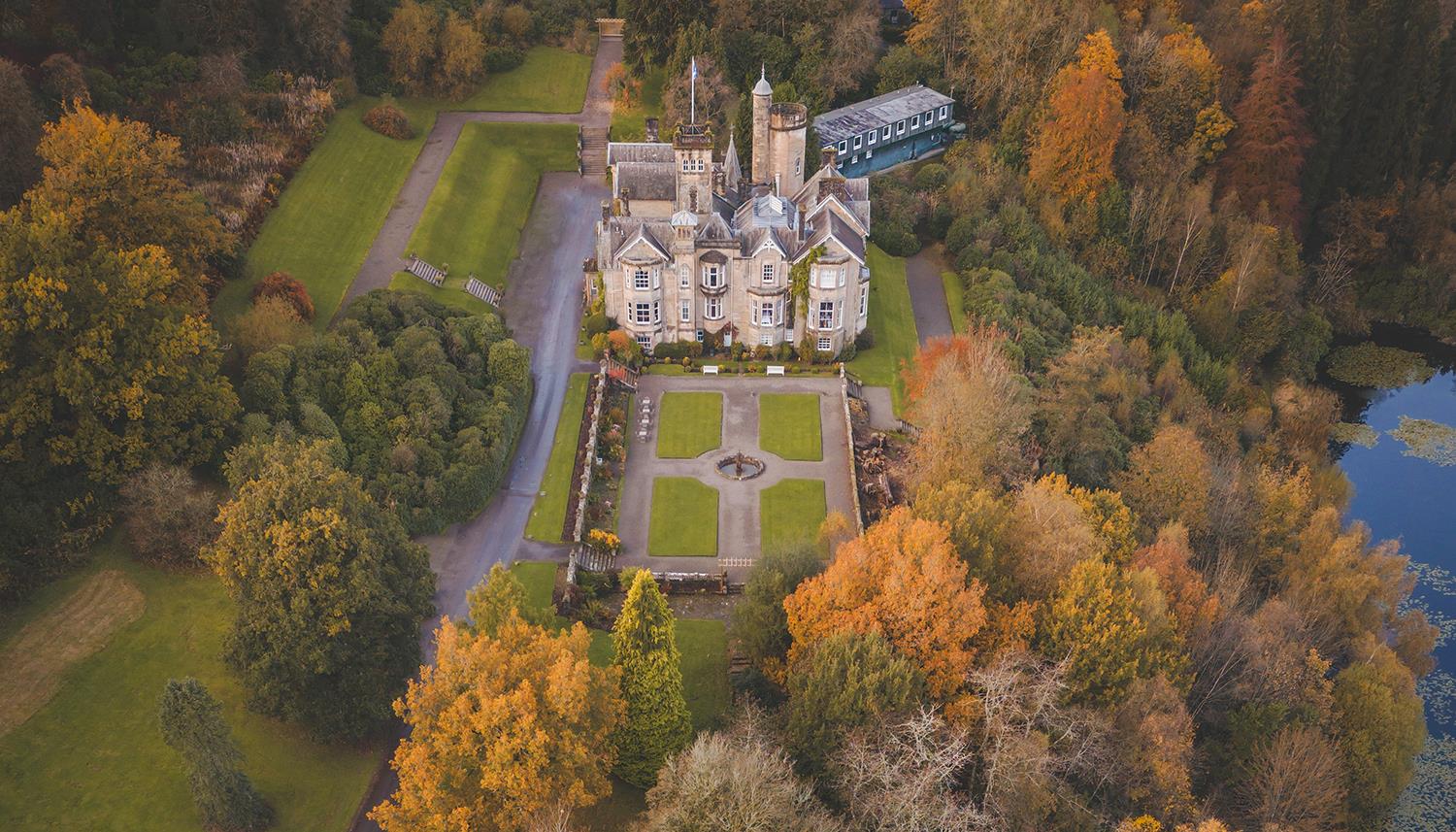 Ariel view of the venue. Photo Credit: Duncan Ireland Photography