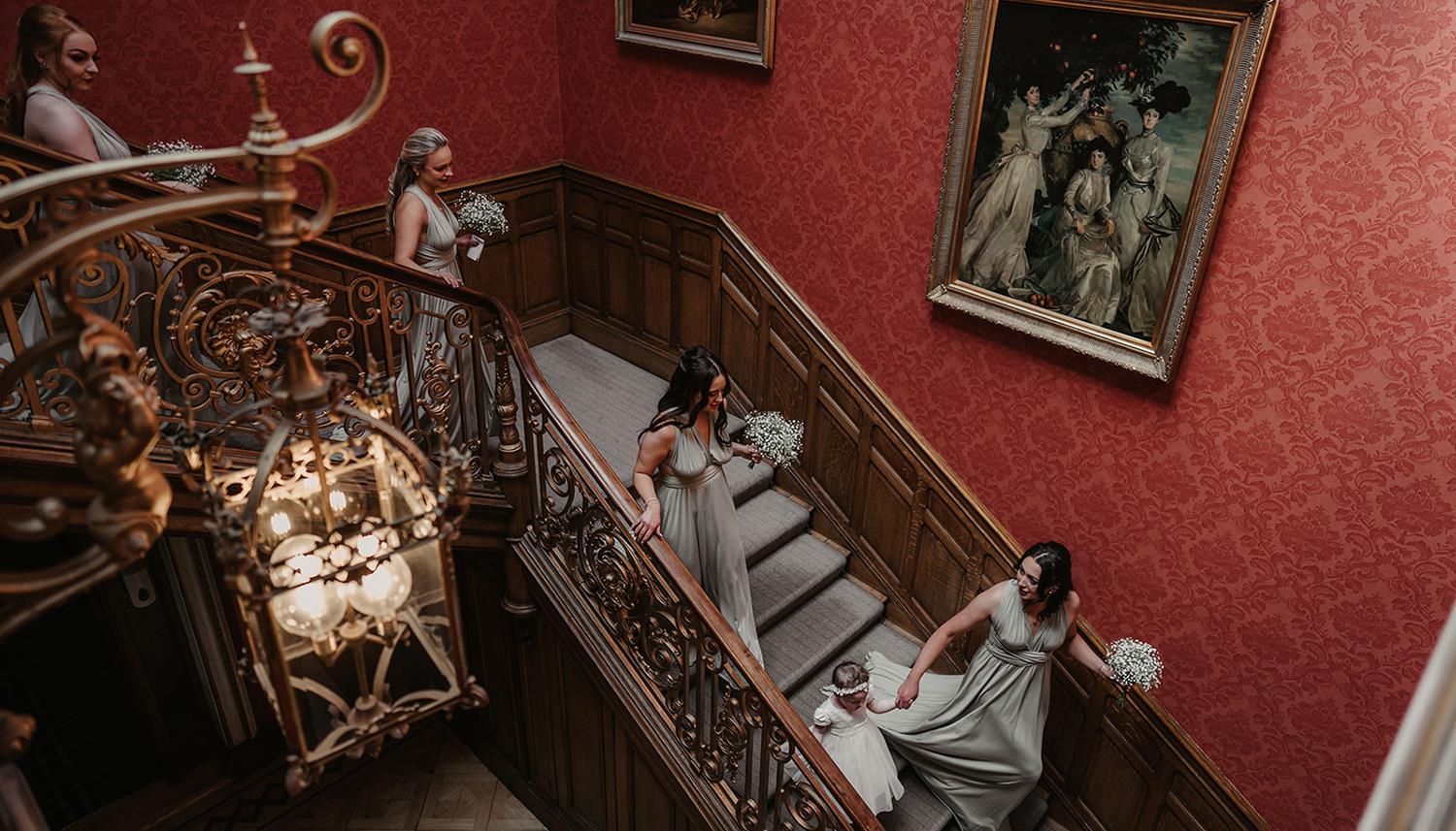 Descending the staircase. Photo Credit: Willow and Wilde