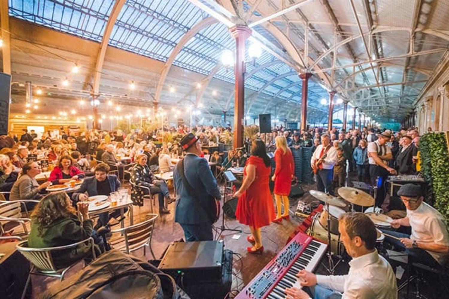 Musicians playing at Bath Festival