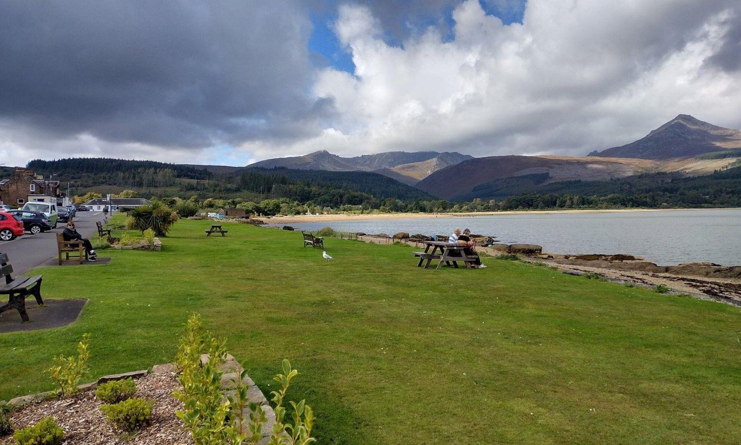 The coast at Blackwaterfoot on Isle of Arran