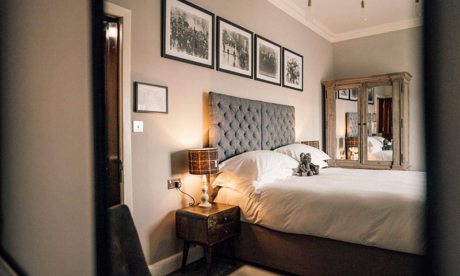 Stylish double bedroom at Kirkwall Hotel in Orkney