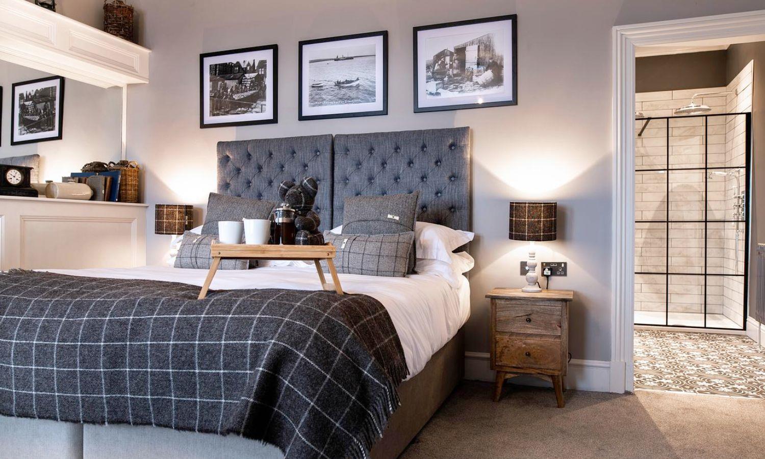 Boutique hotel bedroom at Kirkwall Hotel in Orkney