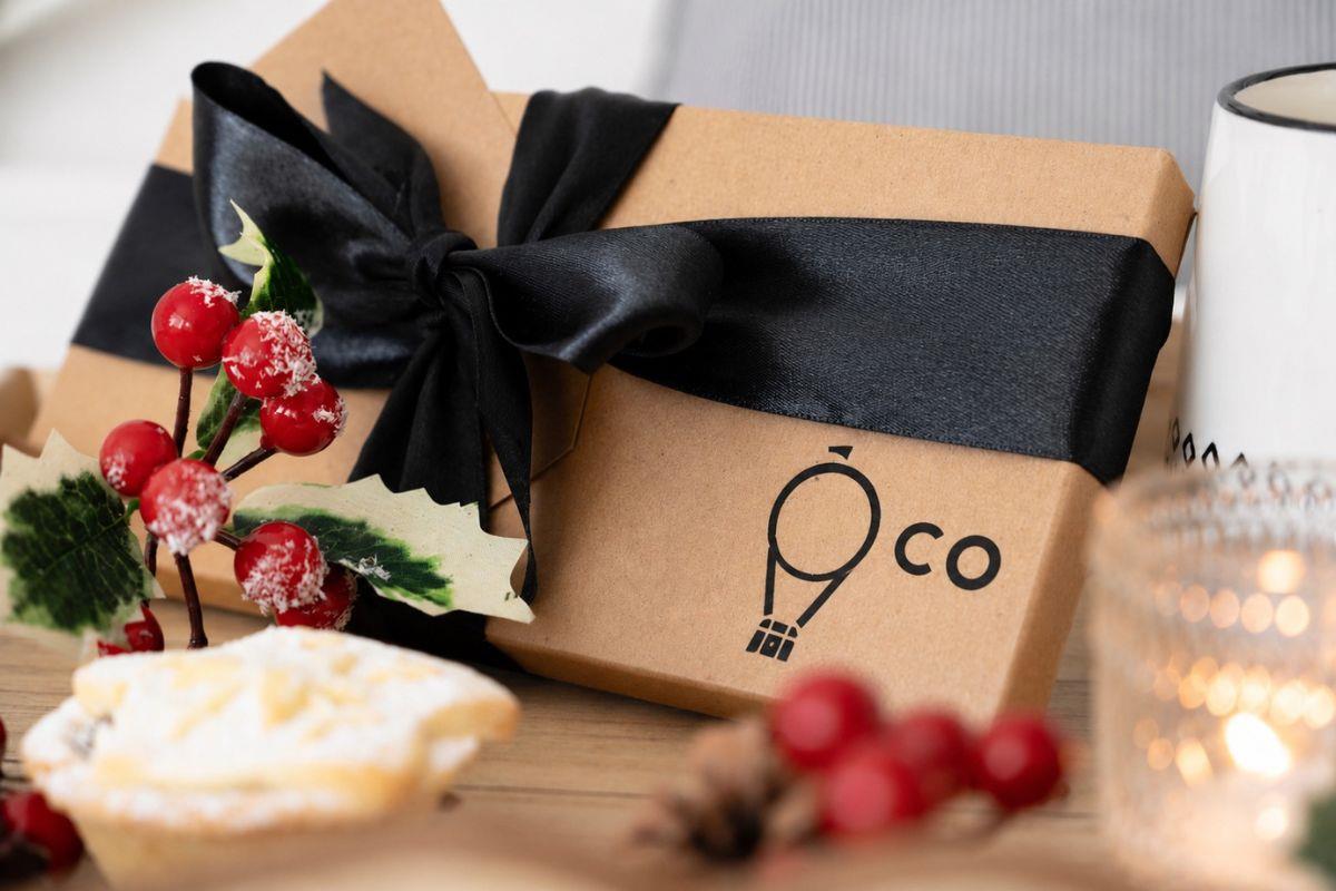 Christmas parcel tied up with string