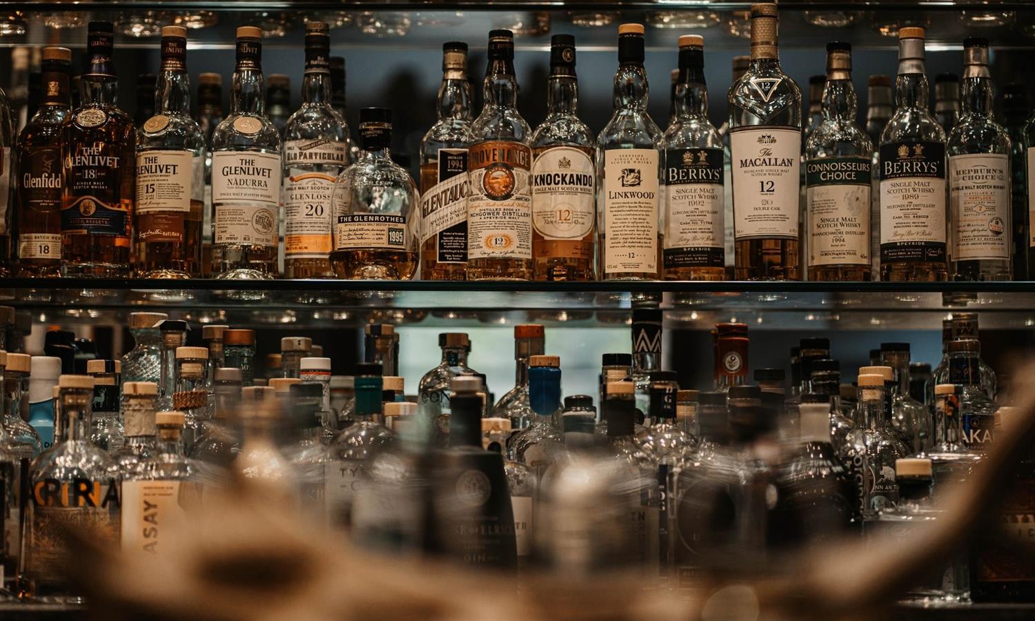 Whisky at the Liberator Bar at Shieldaig Lodge hotel near Gairloch