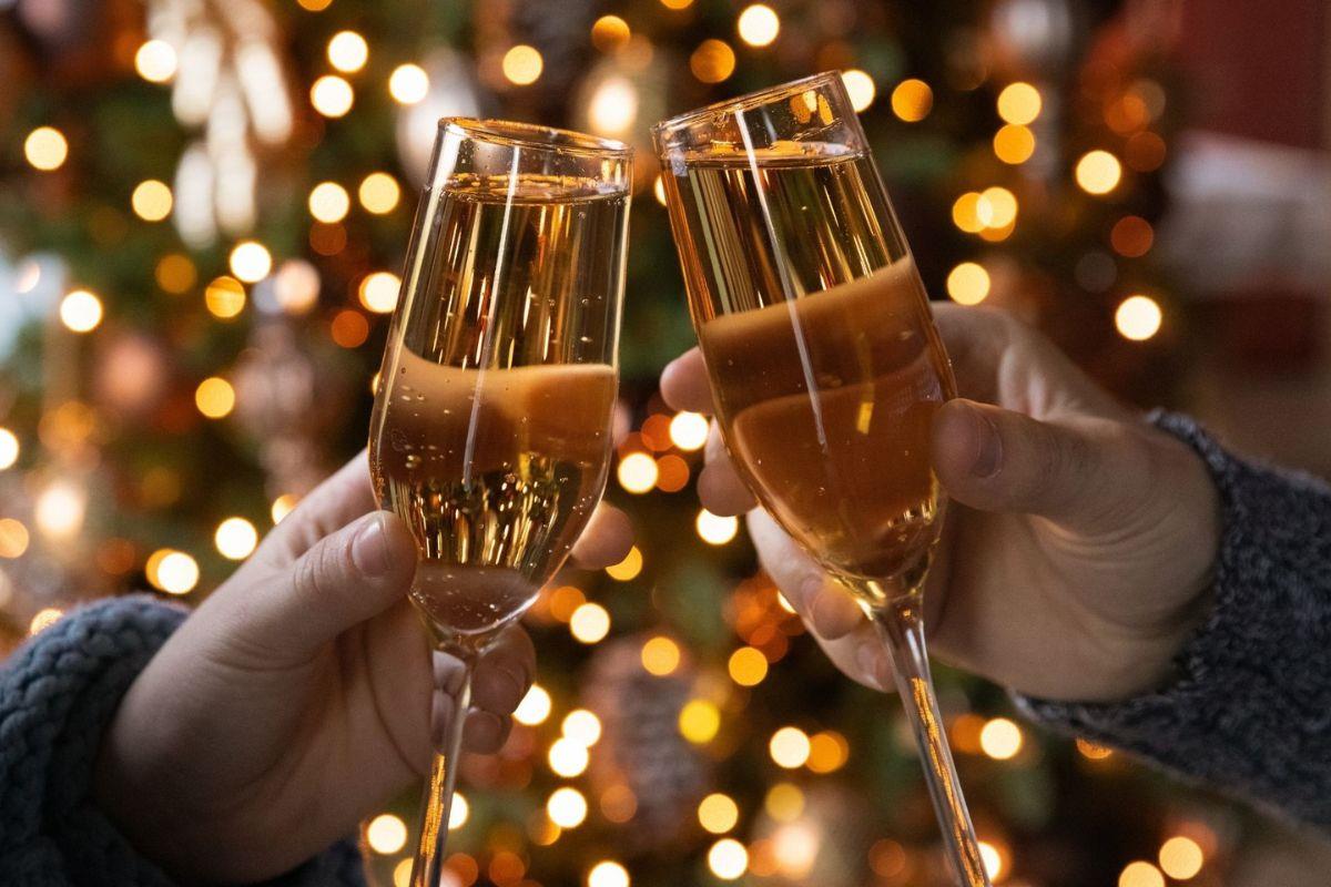 Toast with champagne flutes