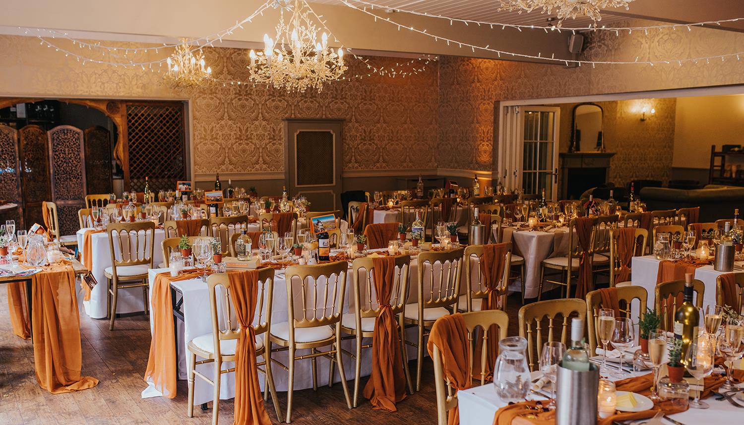 Tables ready for guests. Photo Credit: Charlie Bluck Photography