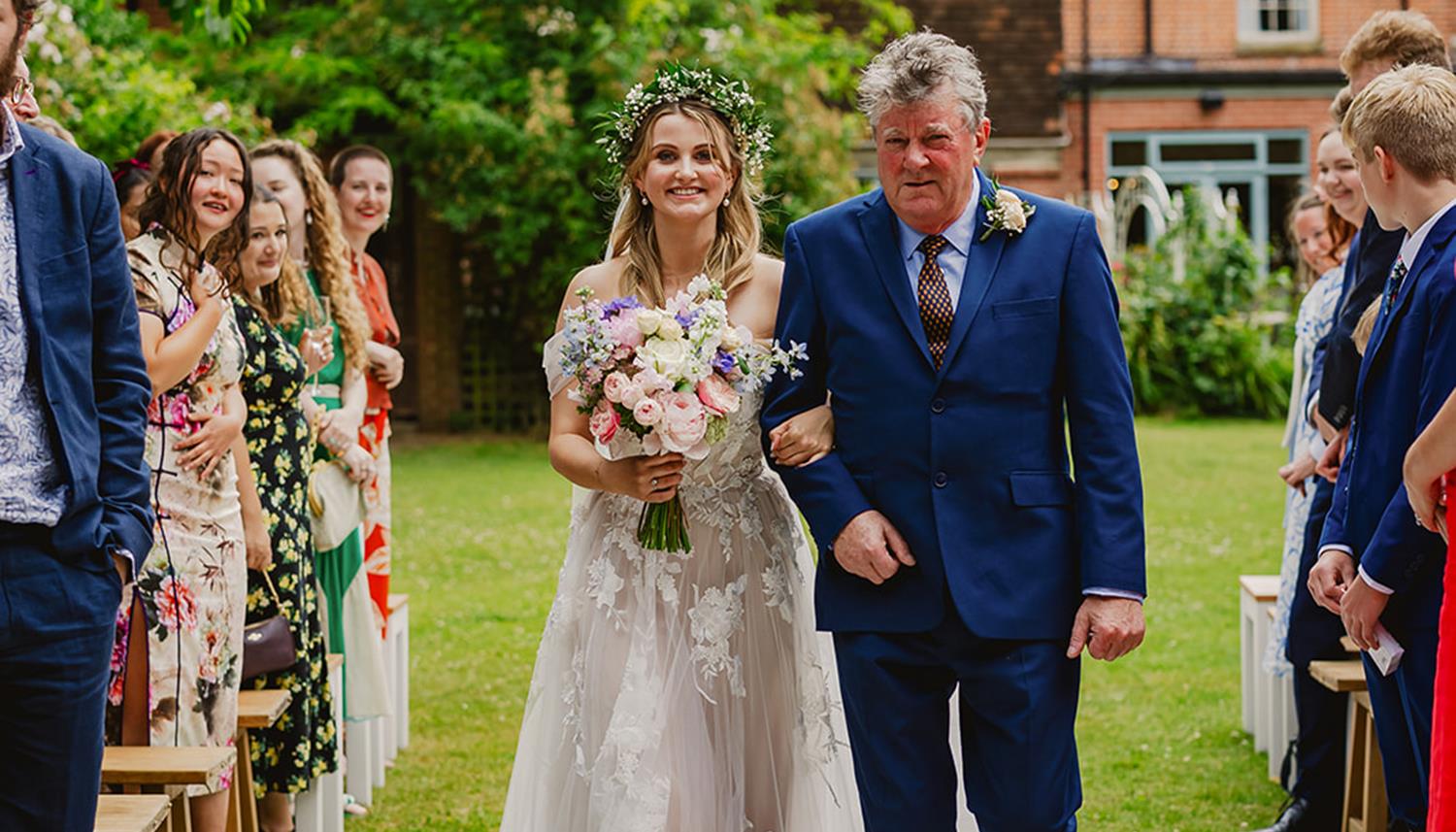 Bride with father. Photo Credit: Philip Quinnell Photography