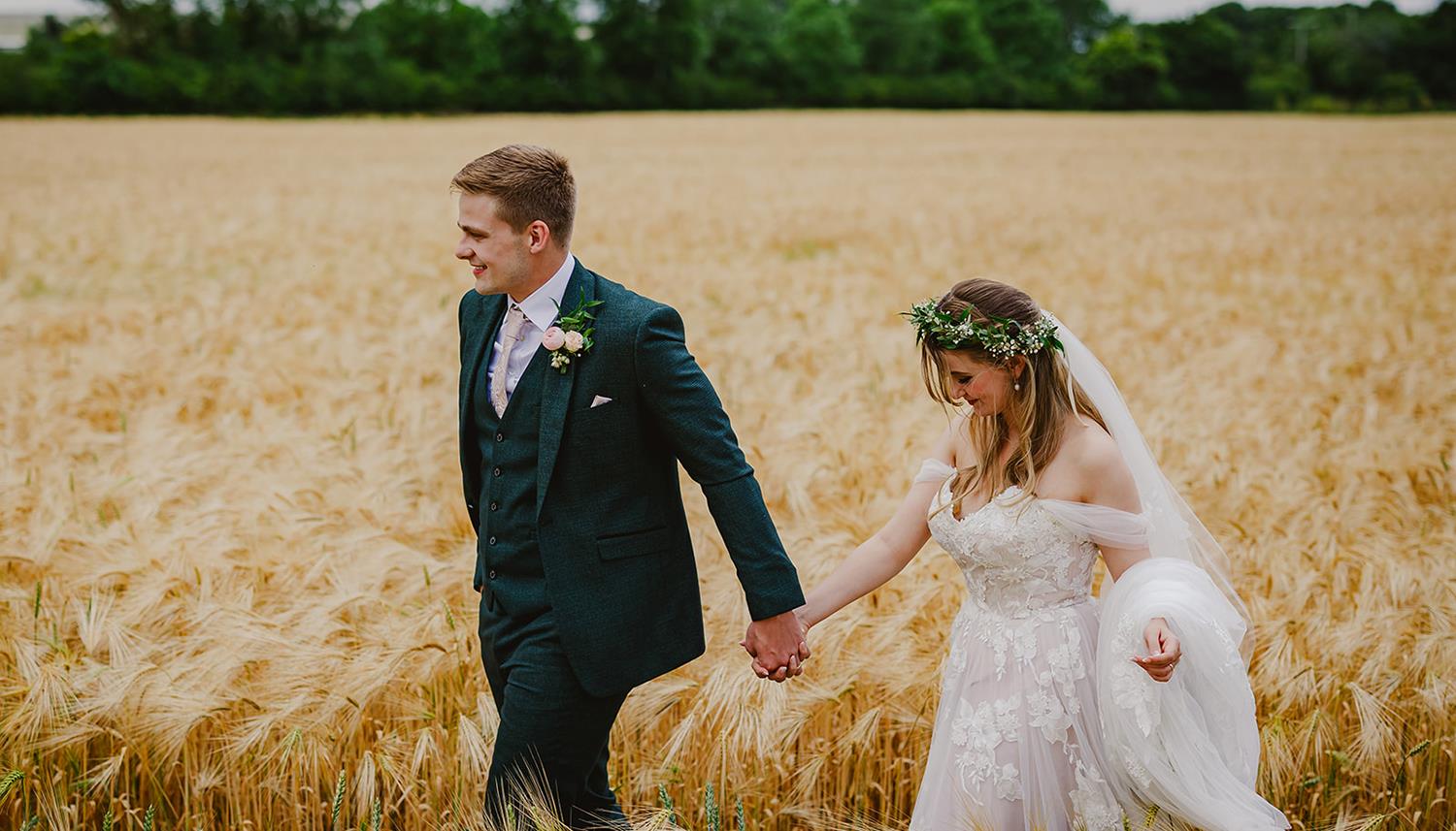 Walking in wheat. Photo Credit: Philip Quinnell Photography