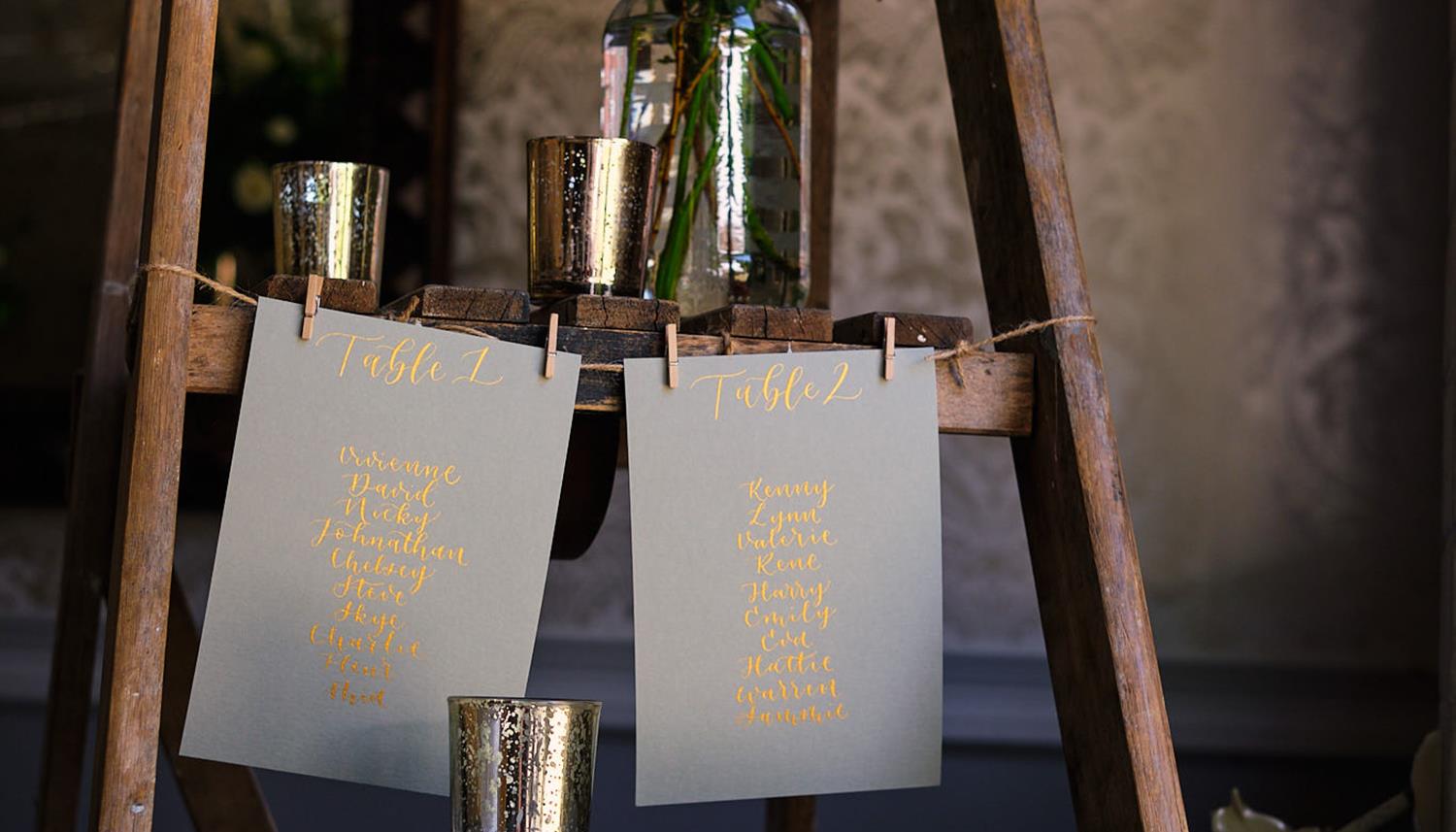 Table cards. Photo Credit: Tom Heath Photography
