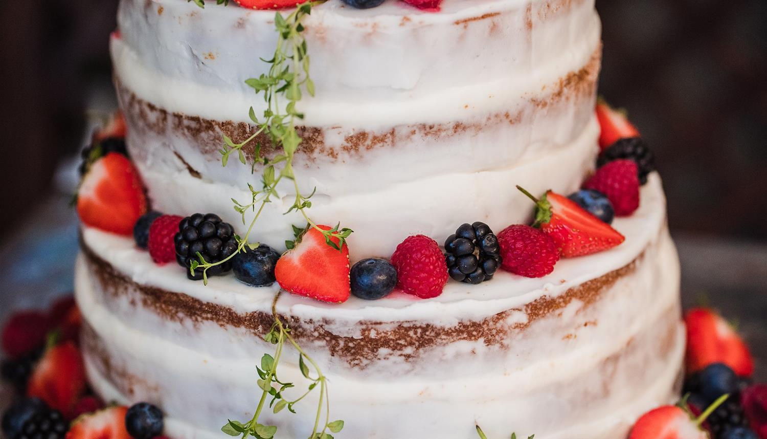 Cake with fruit. Photo Credit: Berni Palumbo Photography