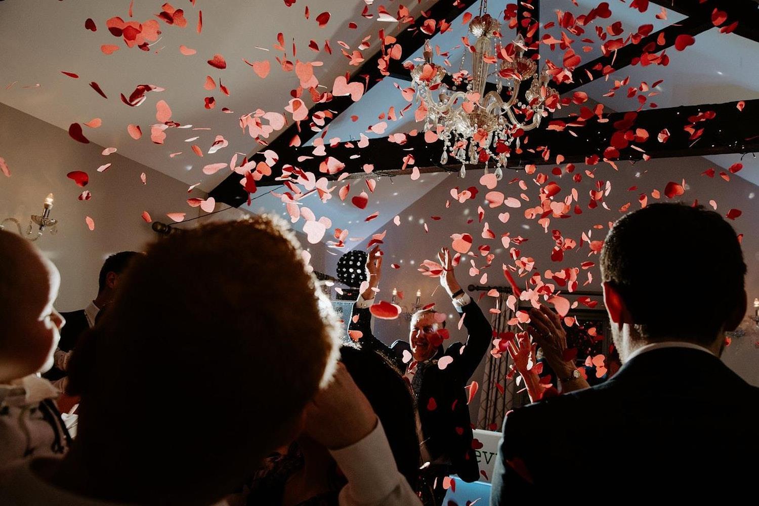 Red Heart Confetti on the dance floor (c) Siobhan Beales