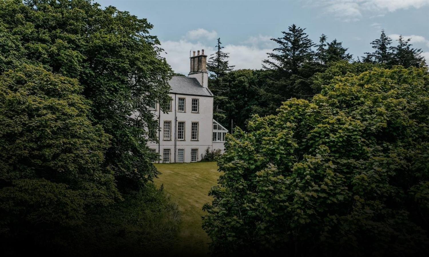 Exterior of Forss House Hotel - a country house hotel in Caithness amongst woodland