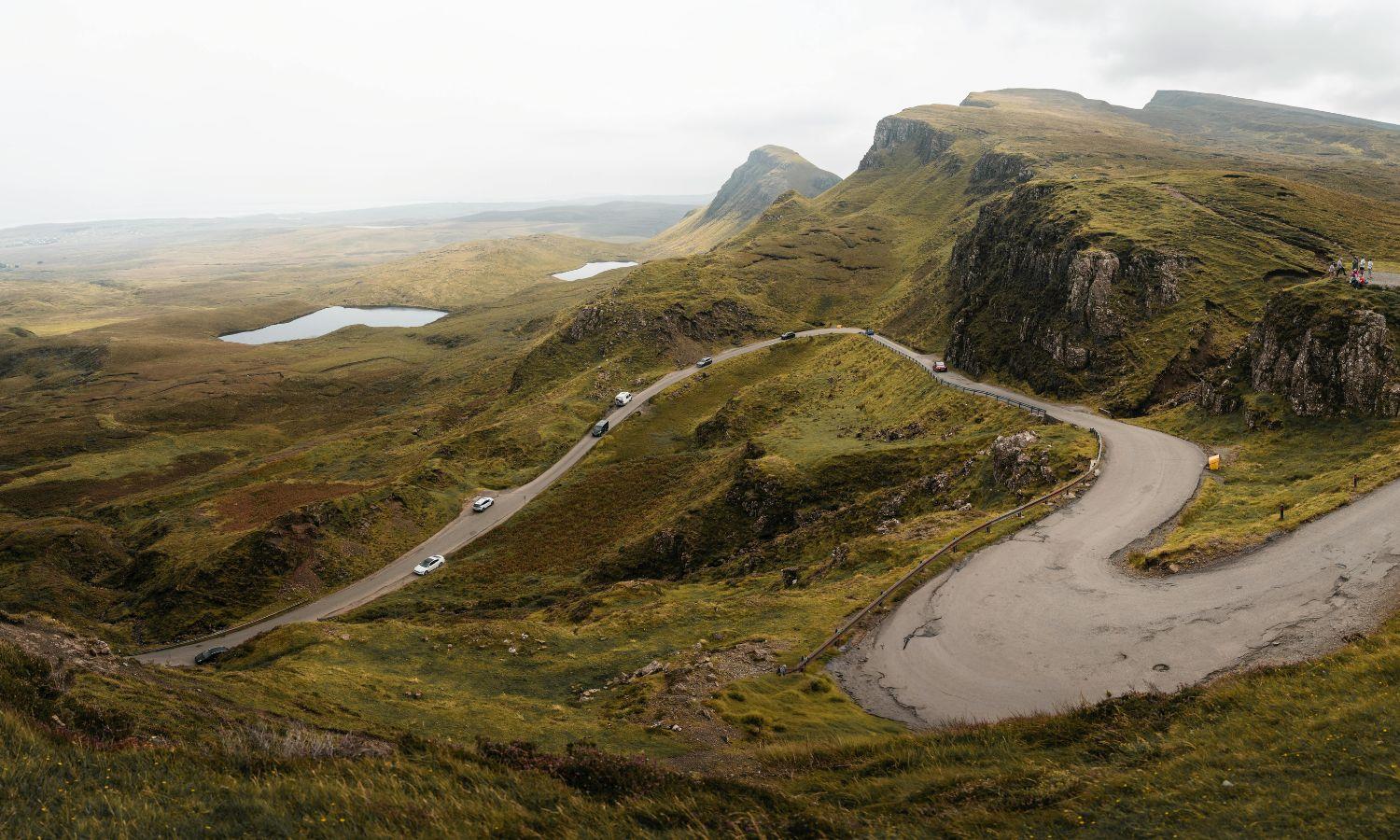 Winding road on Isle of Skye