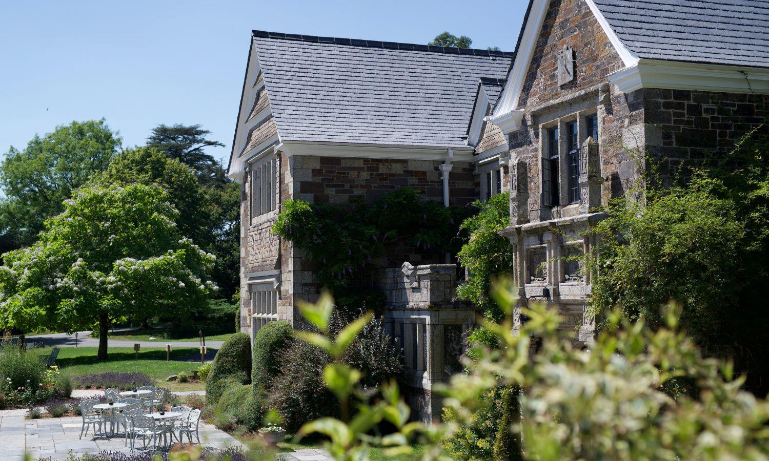 Lewtrenchard Manor on a sunny day