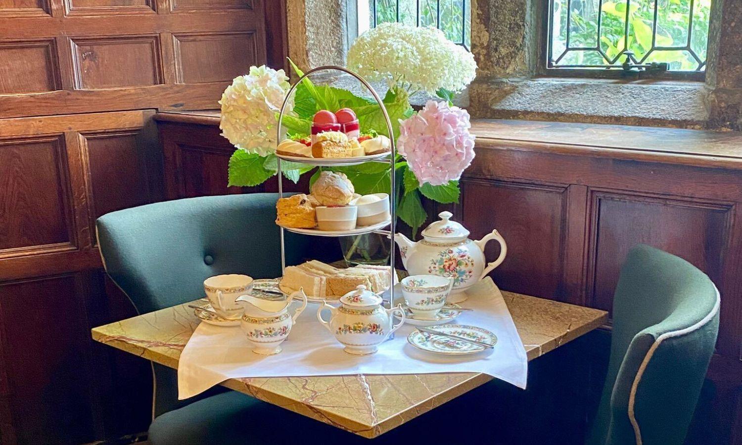Afternoon tea at Lewtrenchard Manor