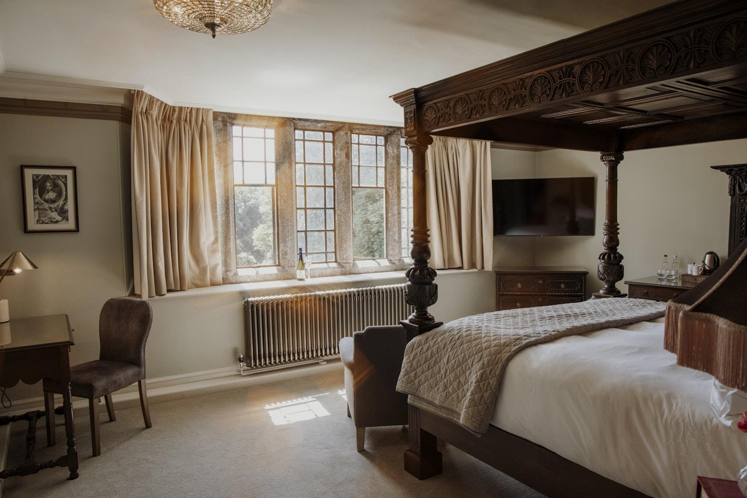 Super Deluxe Double Bedroom at Lewtrenchard Manor