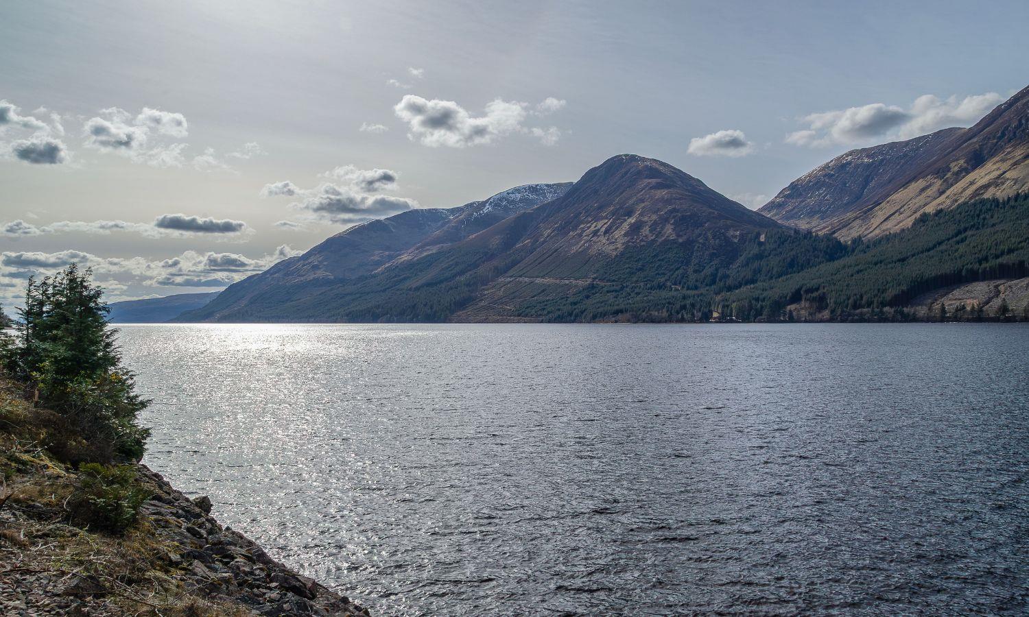 Panoramic view of Loch Ness on one of Scotland's most scenic driving routes
