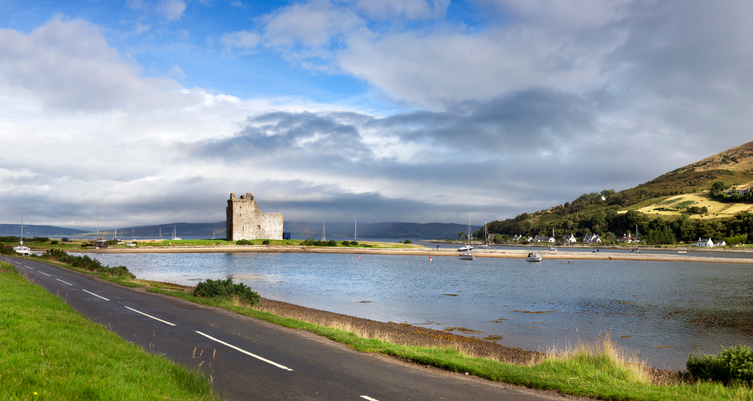 Lochranza Castle taken from the roadside