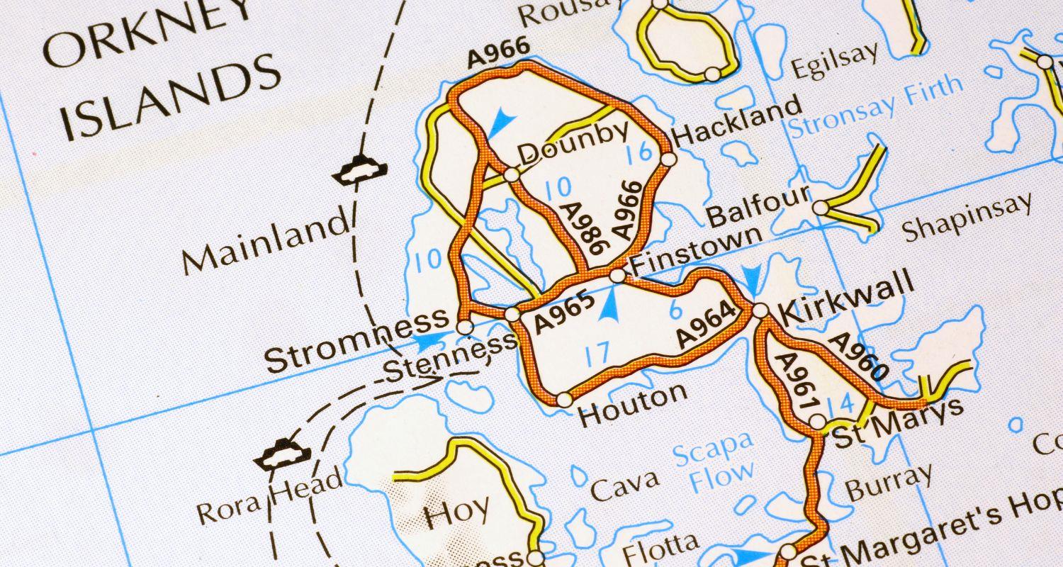 Map of Orkney