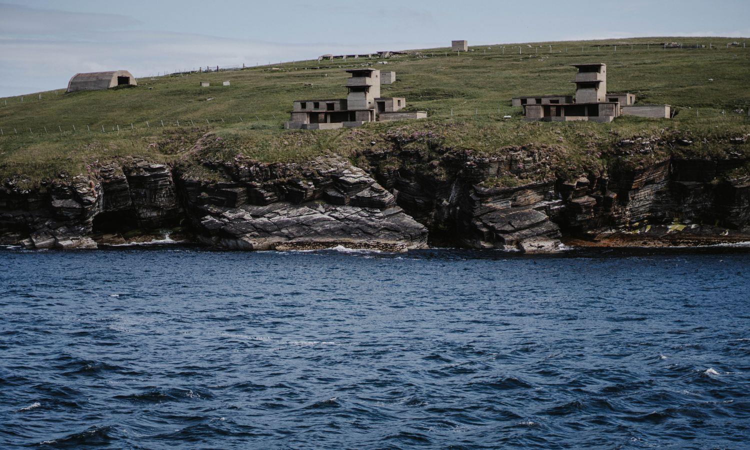 Orkney coastline viewed from the sea