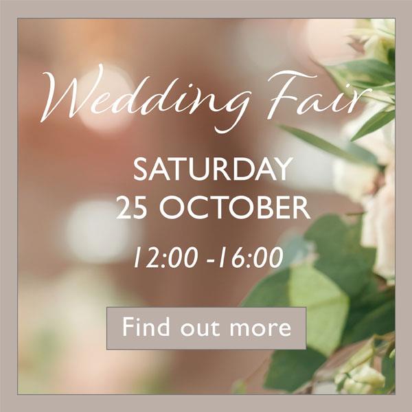 Wedding fair popup for Saturday 25 October 2025