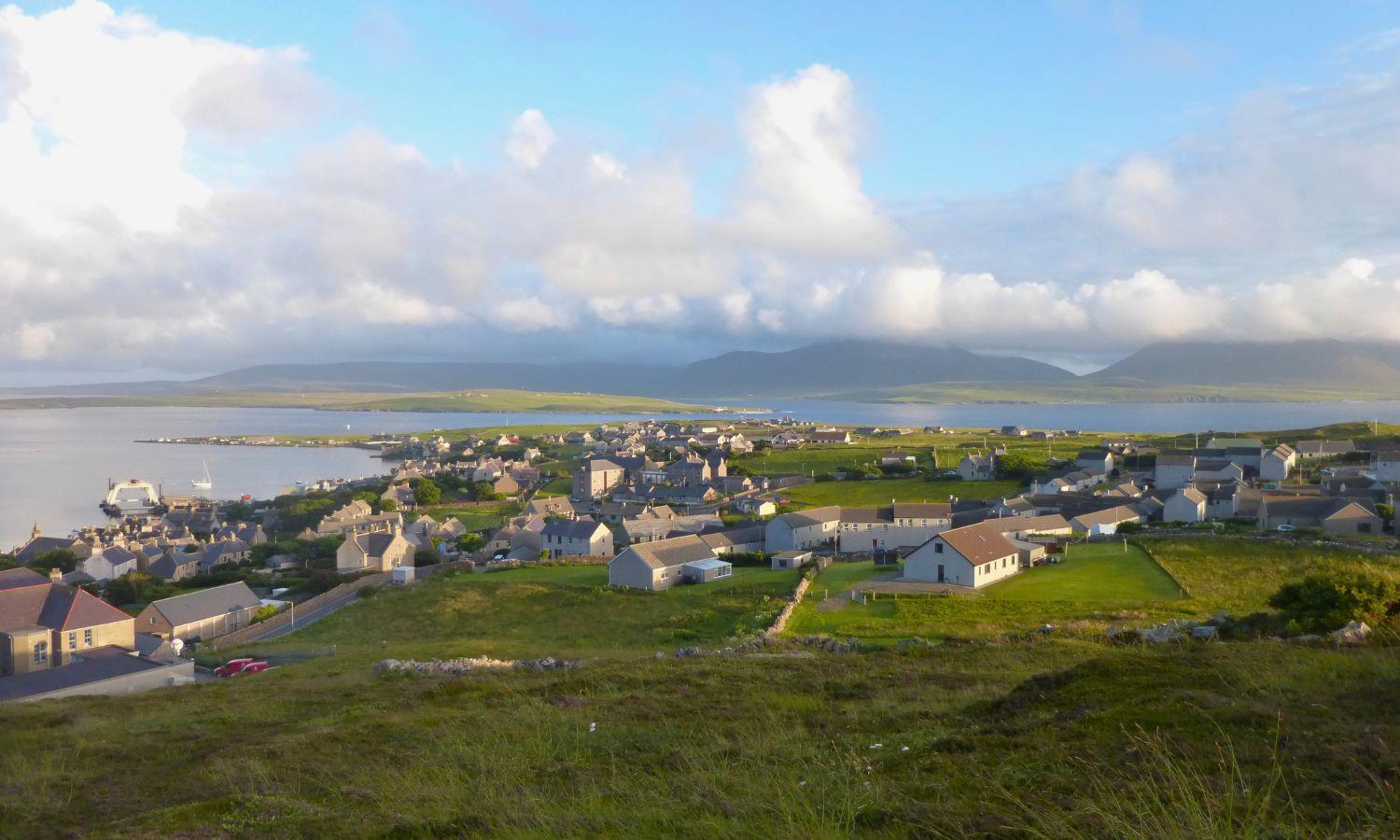 View across Stromness on Orkney's West Mainland