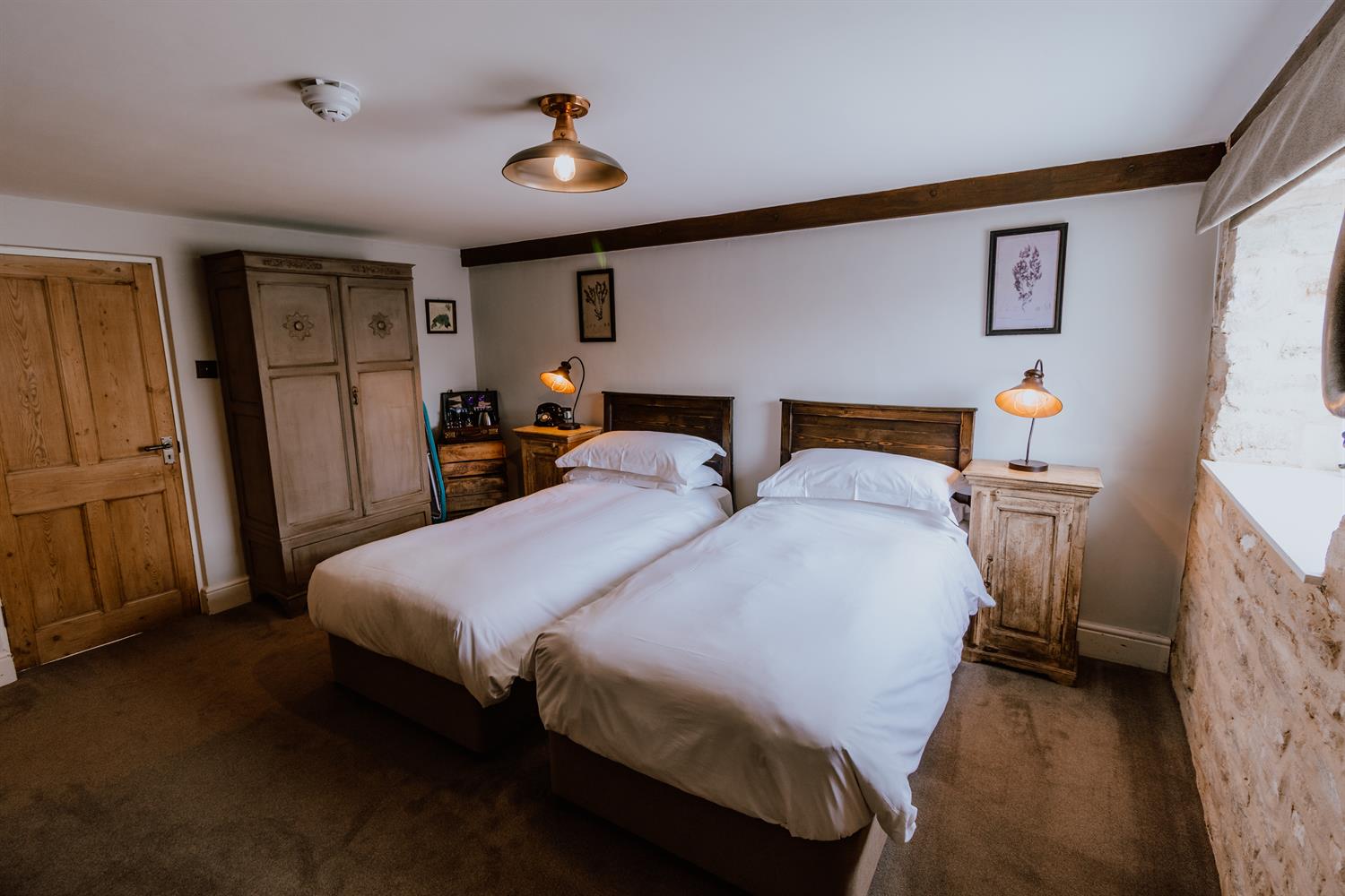 Classic Twin Bedroom at Widbrook Grange