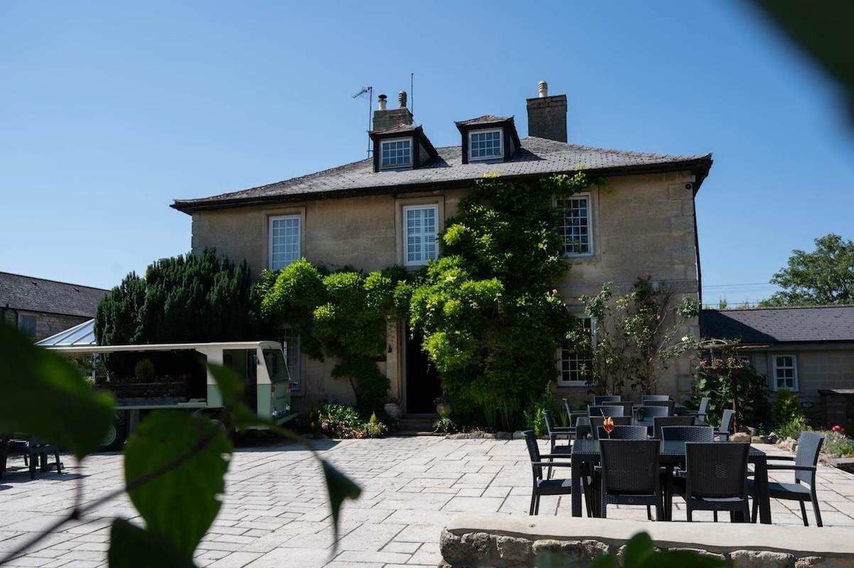 Alfresco dining on our Gin Terrace