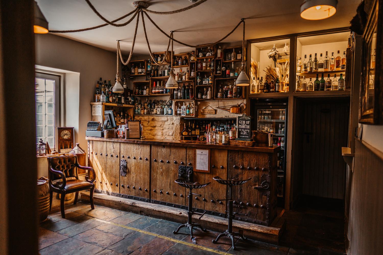 Gin Bar at Widbrook Grange near Bath
