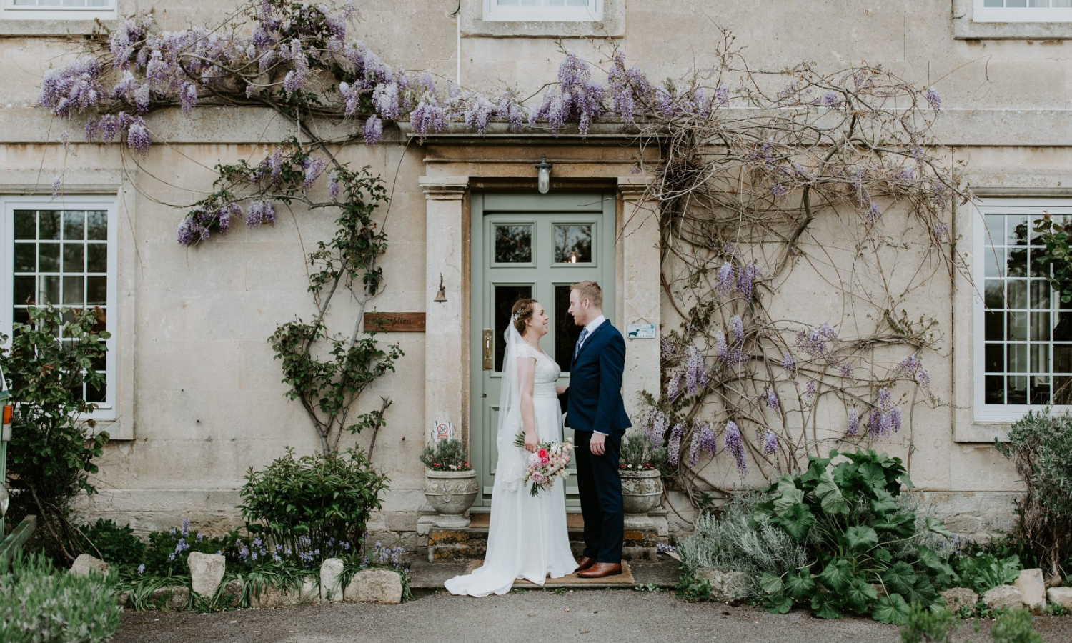 Happy couple married at Widbrook Grange