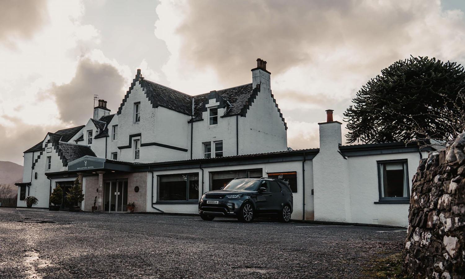 Front of Broadford Hotel hotel Skye