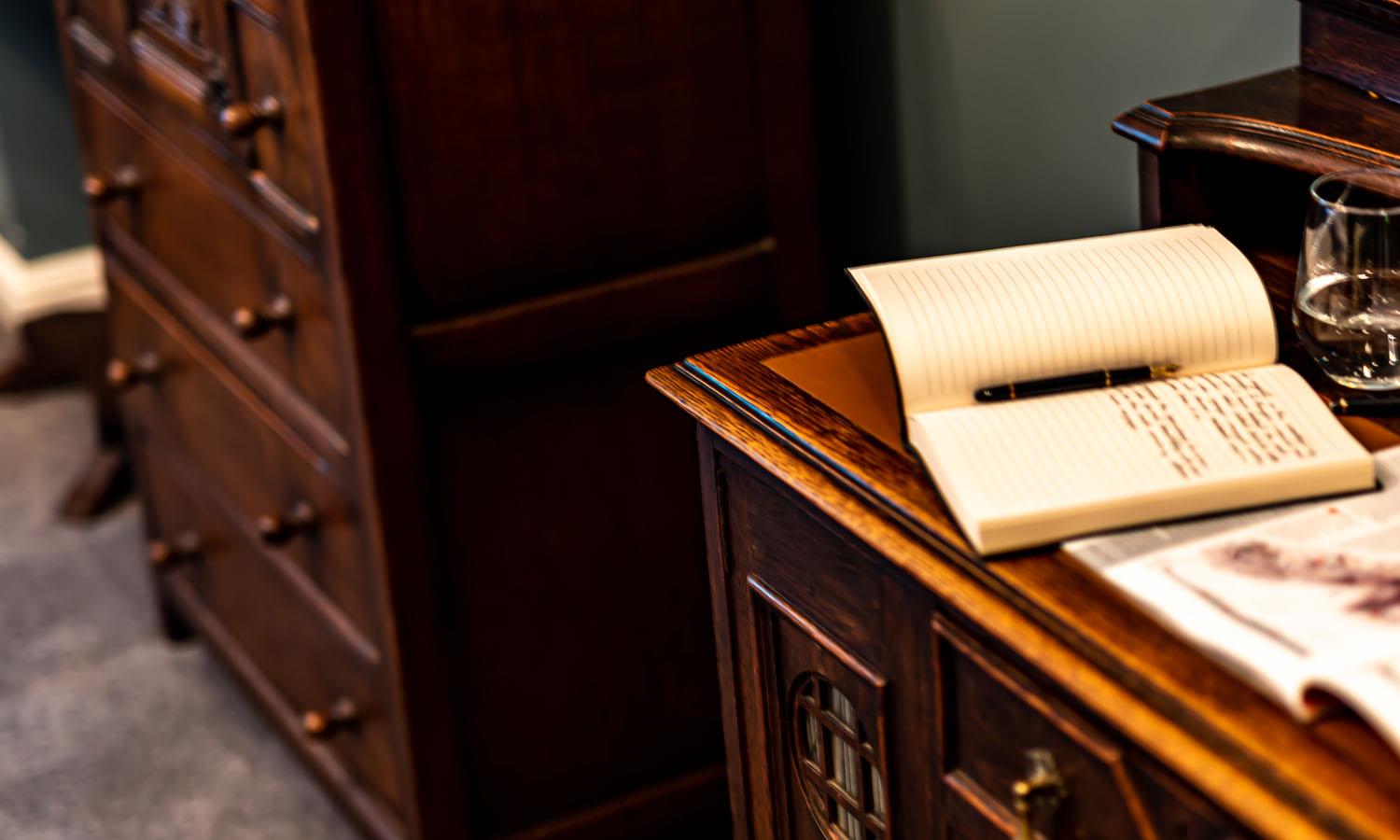 Notebooks on a desk