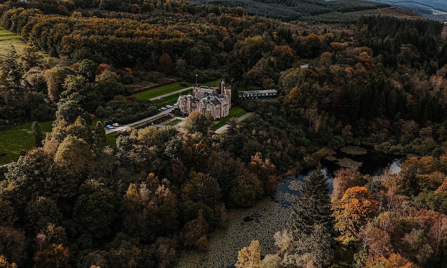 Exterior of the Castle, taken by drone