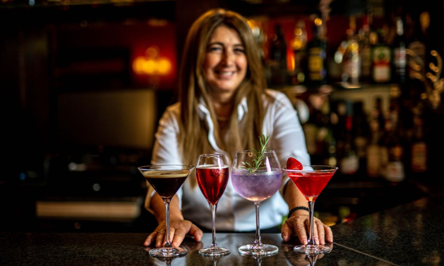 The Library Bar at Melville Castle hotel near Edinburgh