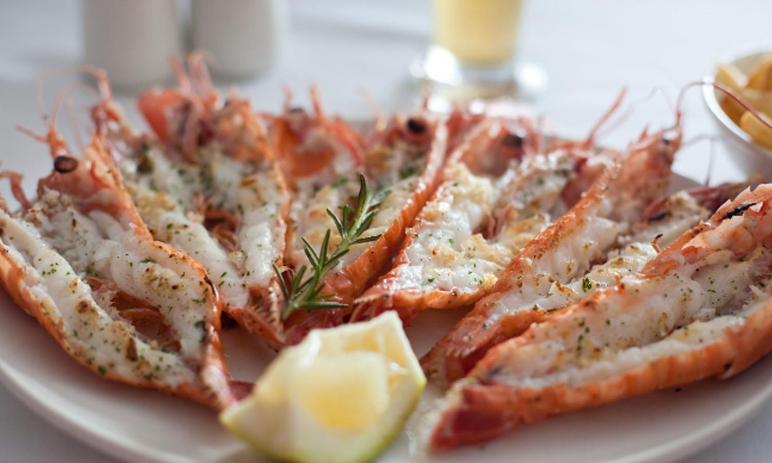 crevettes at the Kirkwall hotel