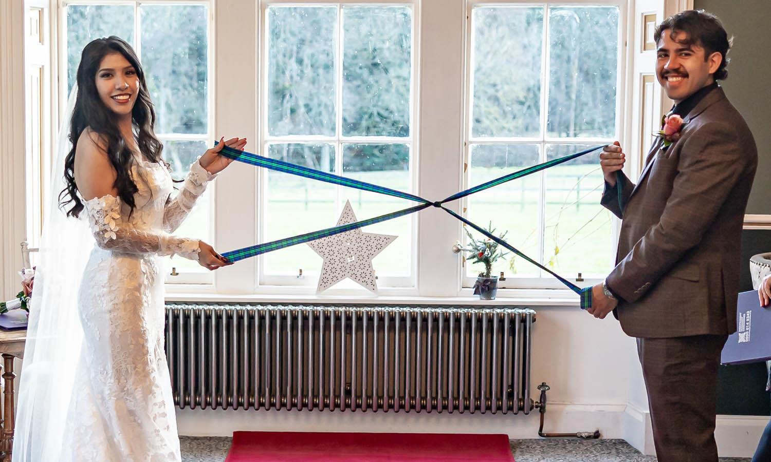 Couple tie the knot at Melville Castle