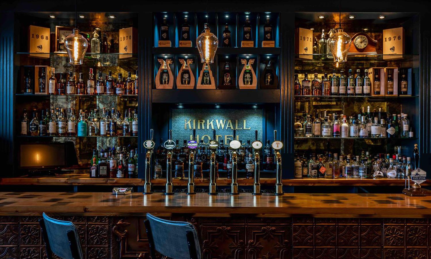 Highland Park Bar at Kirkwall Hotel near Orkney