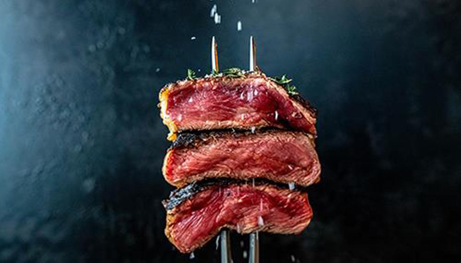 steak on a skewer at The Elephant Hotel in Pangbourne