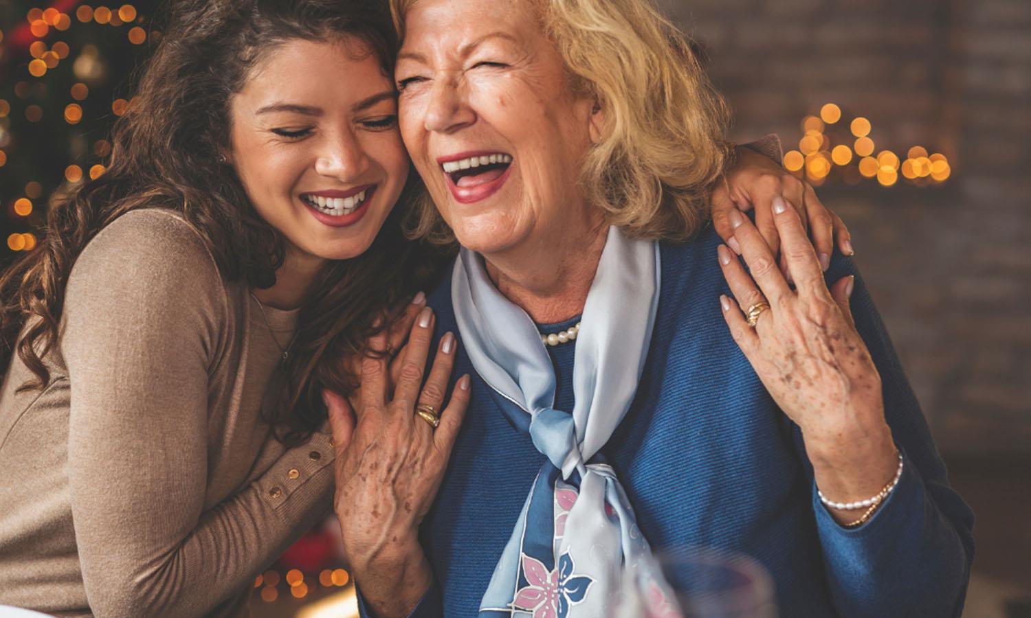 daughter hugging her mum
