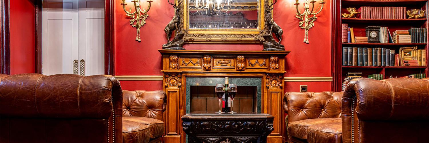 Library room at Melville Castle 