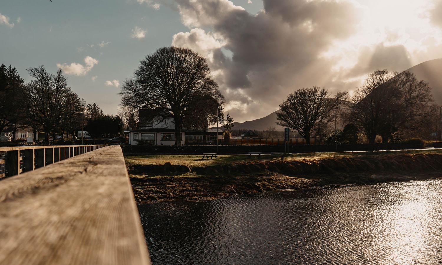 Exterior view of Broadford Hotel from the lake 