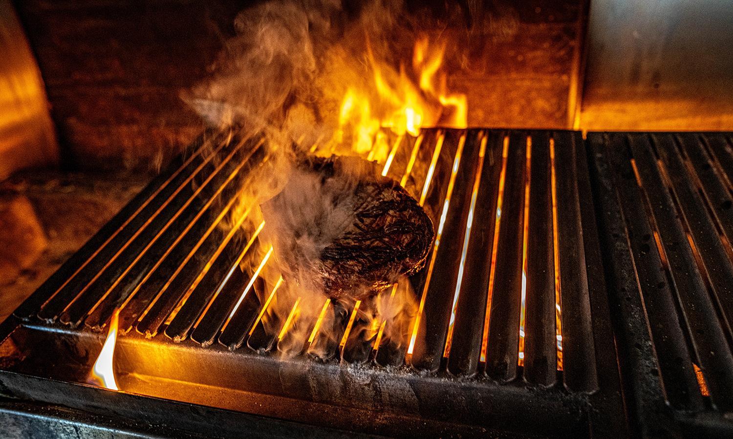 steak on a griddle